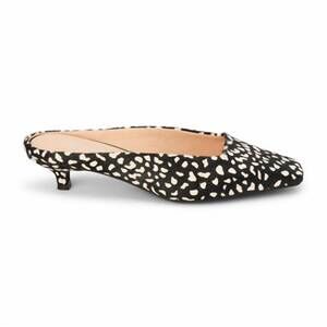 NEW MATISSE women’s classy square toe kitten heel mules in black multi spot